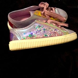 Pink iridescent shoes